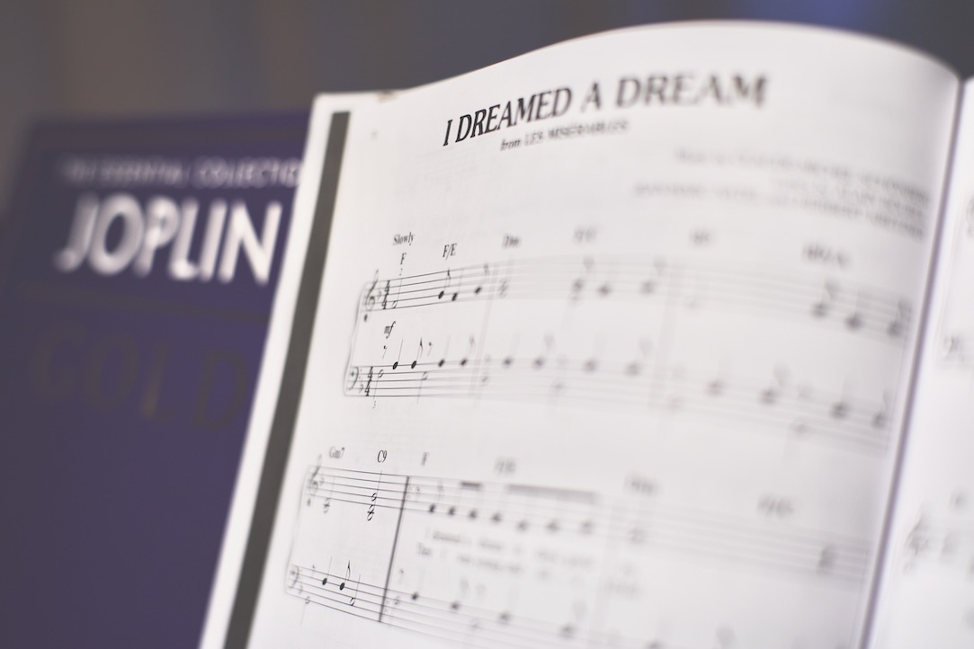 I dreamed a dream piano score lead sheet notation